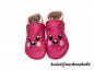 Preview: Lederpuschen in pink-rosa lachendes Gesicht